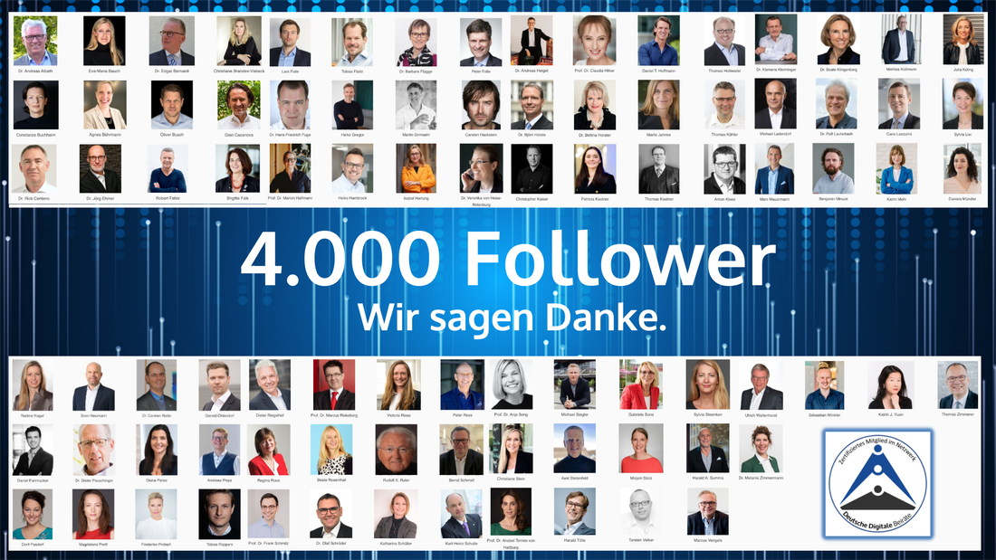 4.000 Follower auf dem LinkedIn-Profil der Deutschen Digitalen Beiräte